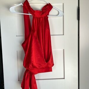 Silk red tank top. Great condition! Perfect for game day.